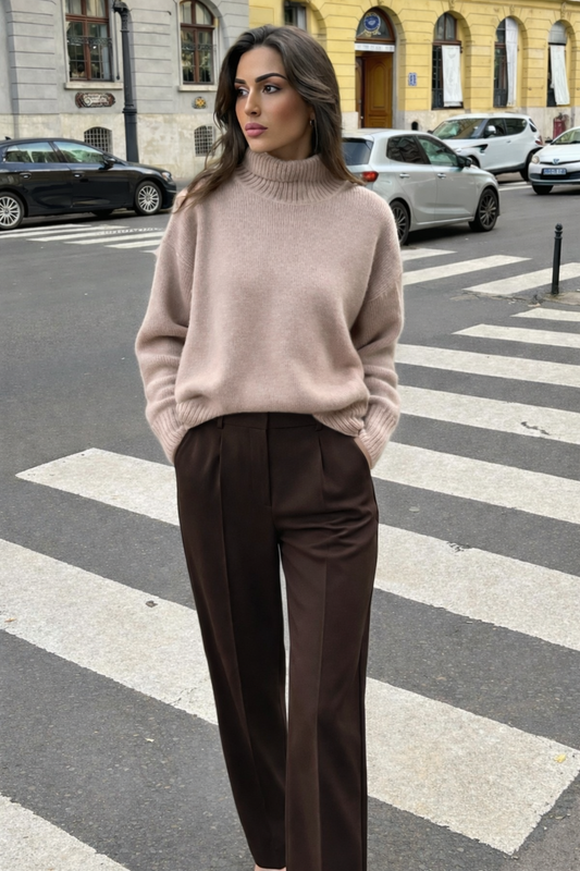 Jolene – Cropped Rollkragenpullover